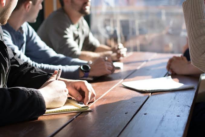 Church staff in a meeting